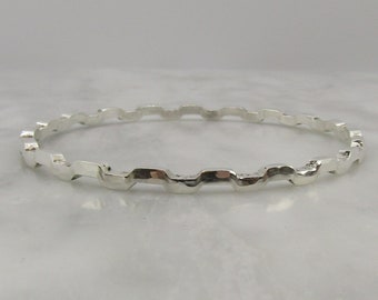 Sterling Silver Bangle Bracelet, silver bracelet, stack them up, Great gift, Handmade Sterling Silver Bangle,   Made to Order