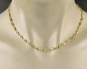 Gold  Chain necklace, Choose your length 16'' to 30'' with a  Magnetic Clasp,  Easy to put on and take off,  Great gift for her