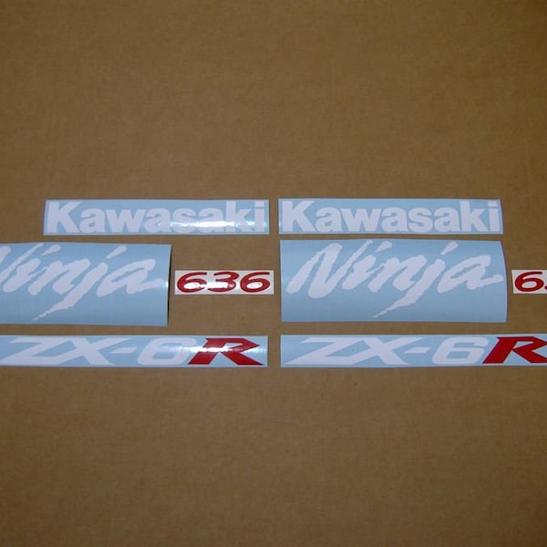 ZX6R ninja 2005-2006 decals set kit restoration graphics complete stickers reproduction adesivi emblems logo replacement