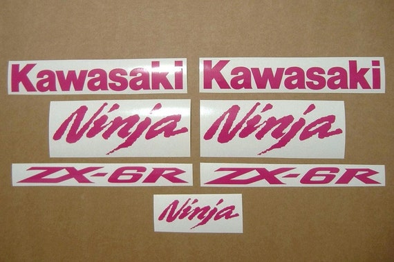 ZX6R or ZX10R Ninja Hot Pink Custom Decals Stickers Kit Set