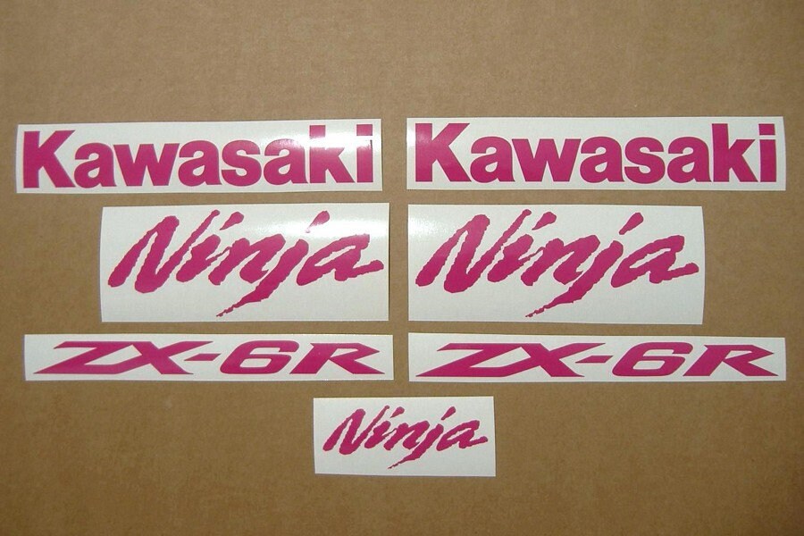 ZX6R or ZX10R Ninja Hot Pink Custom Decals Stickers Kit Set
