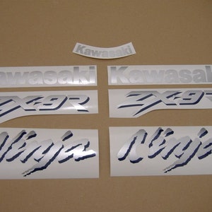 ZX9R Ninja 1998 - 2000 complete aftermarket decals kit set restoration graphics stickers emblems reproduction replica replacement zx900 logo