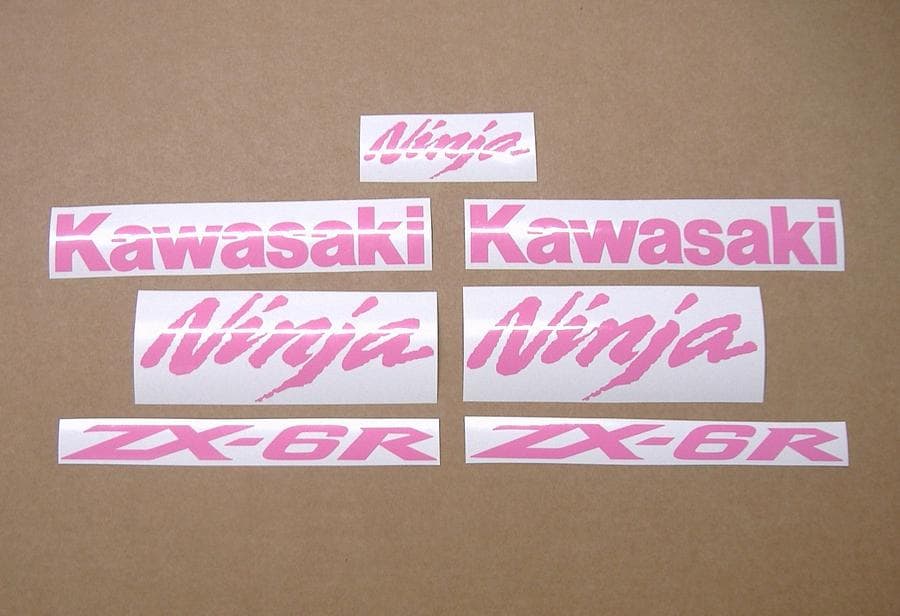 ZX6R or ZX10R Ninja Soft Light Pink Custom Decals Stickers Kit Set
