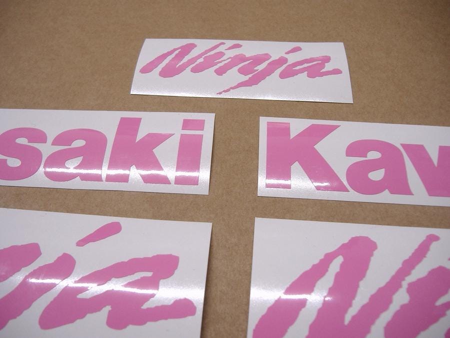 ♡Ｒ♡ Kawasaki ZX10R ninja soft (light) pink color sticker set