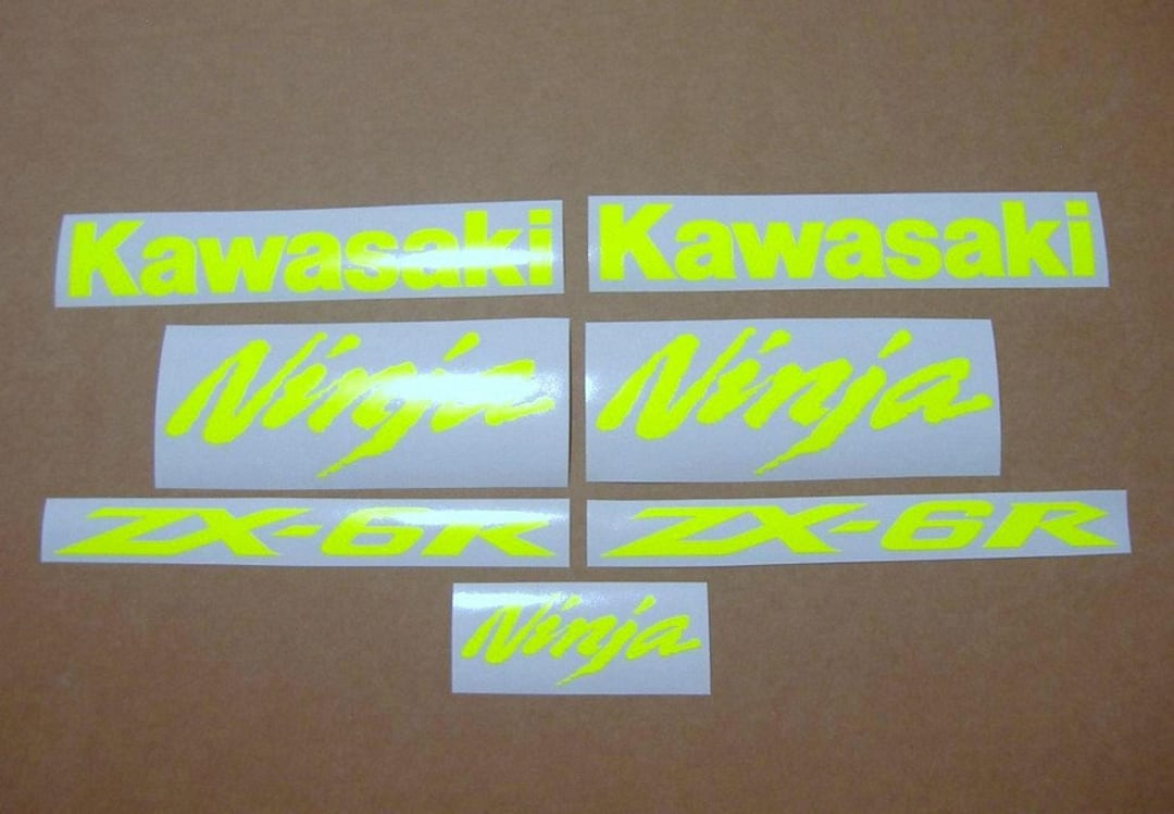 ZX10R or ZX6R Ninja Fluorescent Neon Yellow Custom Decals