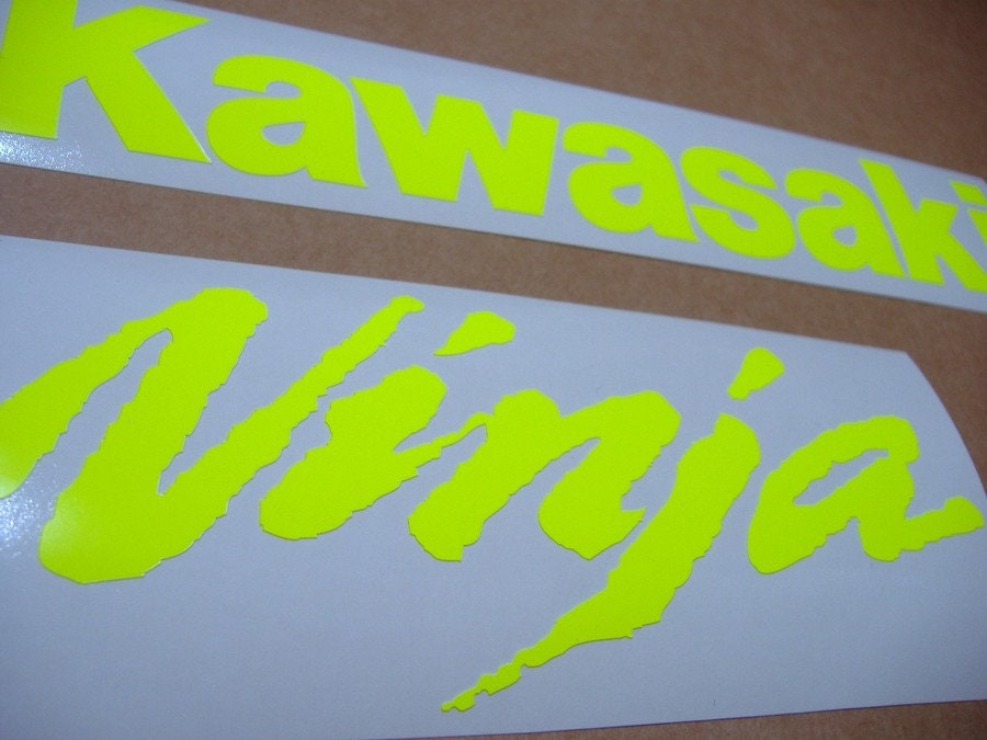 ZX10R or ZX6R Ninja Fluorescent Neon Yellow Custom Decals