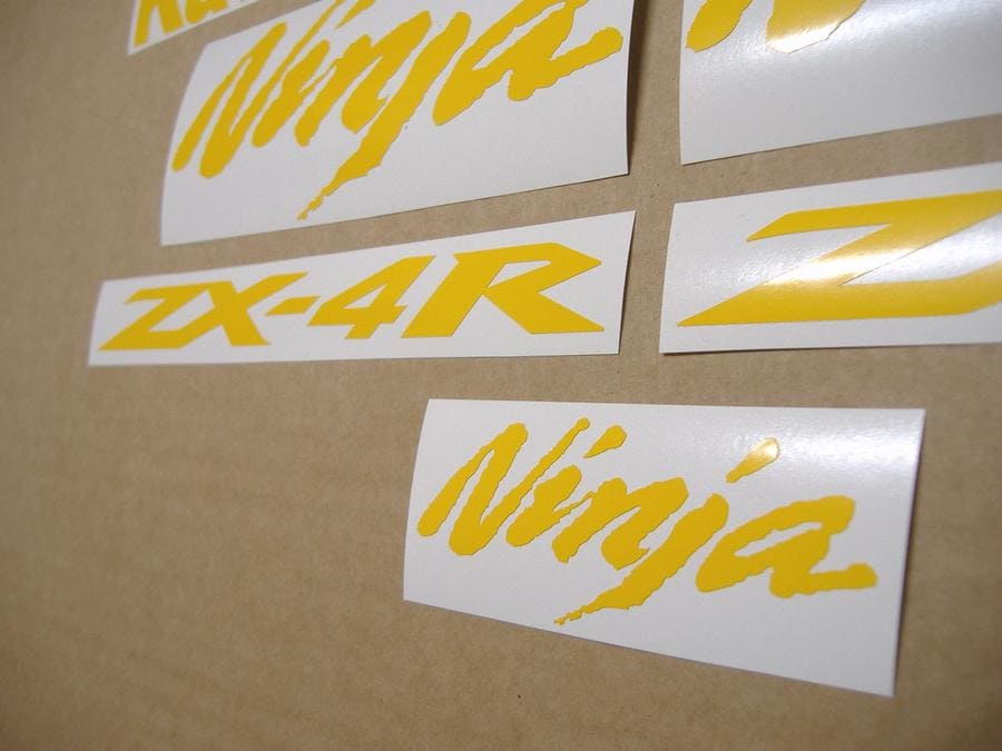 ZX4R ニンジャ ソフトピンク/イエロー カスタムデカール ステッカー