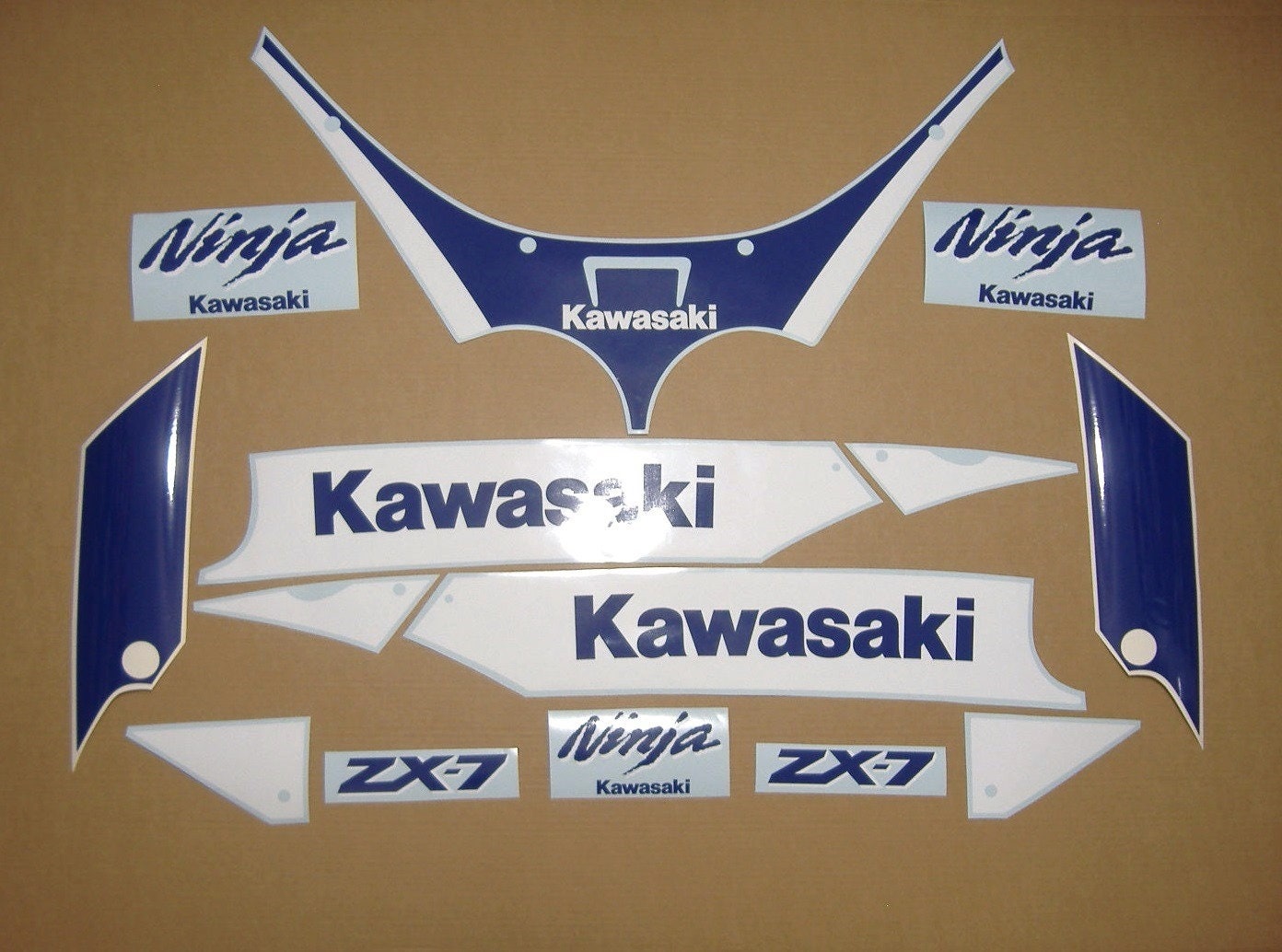 ZXR 750 / ZX-7 H2 1990 Complete Logo Decals Set Kit Restoration 