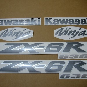 ZX6R 2004 ninja complete replica stickers set restoration graphics decals adhesives pegatinas emblems adhesivos adesivi labels pattern 636