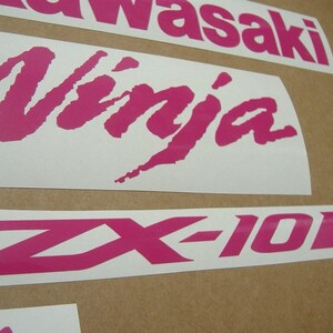 ZX6R or ZX10R Ninja Hot Pink Custom Decals Stickers Kit Set Customized ...