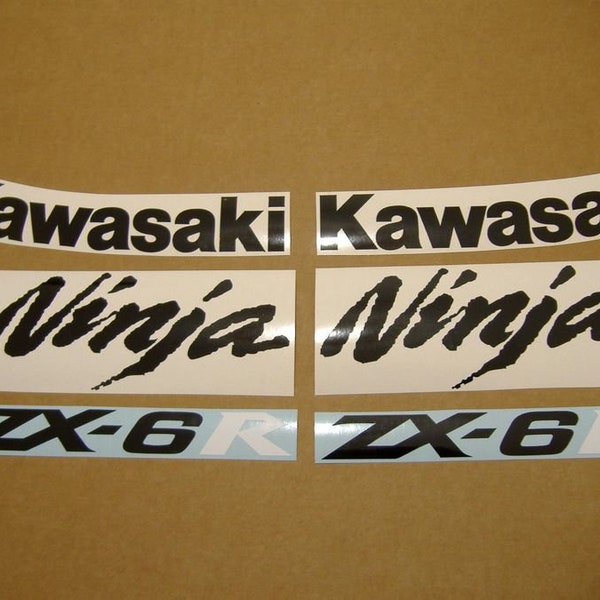 ZX6R ninja 2007 complete decals stickers kit set restoration graphics autocollants adesivi emblems replacement adhesives pattern