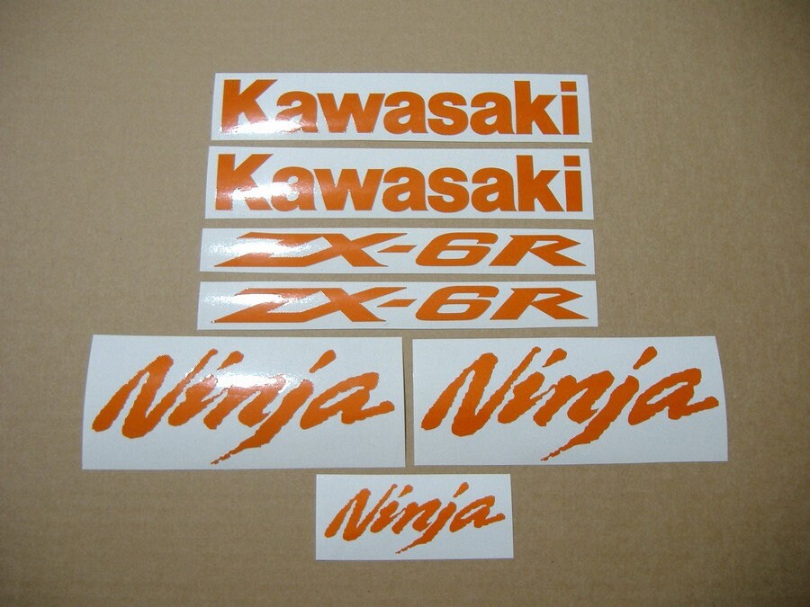 ZX10R or ZX6R Ninja Light Reflective Orange Custom Decals ZX10R or ZX6R Ninja Light Reflective Orange Custom Decals