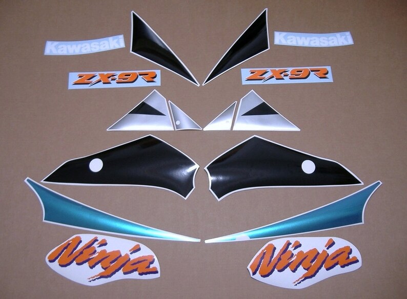 ZX9R Ninja 1994-1995 Complete Decals Kit Set Restoration Graphics