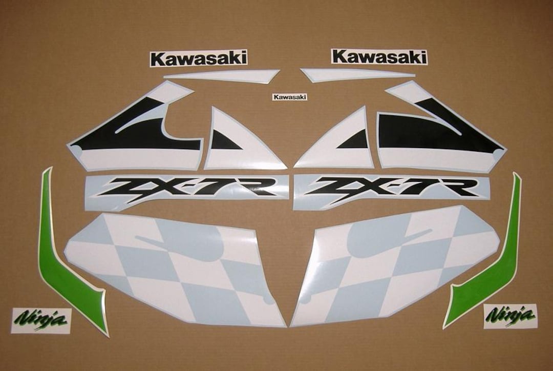 ZX7R Ninja 2001-2002 Decals Adhesives Restoration Graphics Replica
