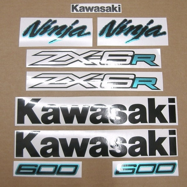 ZX6R 600 2010-2014 black chameleon ninja full custom decals stickers set kit customized graphics logo zx-6r mark emblems color changing