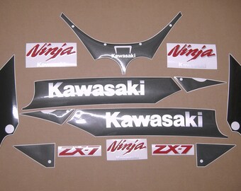 ZX-7 H2 1990 Complete Logo Decals Set Restoration Graphics Kit