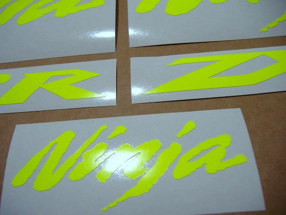その他 Wall stickers ZX10R or ZX6R Ninja Fluorescent Neon Yellow Custom Decals