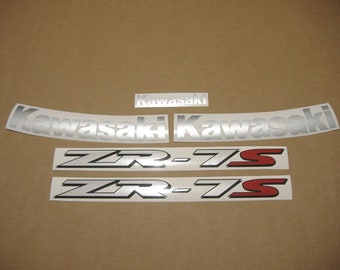 ZR-7S 2002-2004 Ninja complete replacement decals set graphics replica full stickers kit reproduction logo zr7s mark restoration emblems
