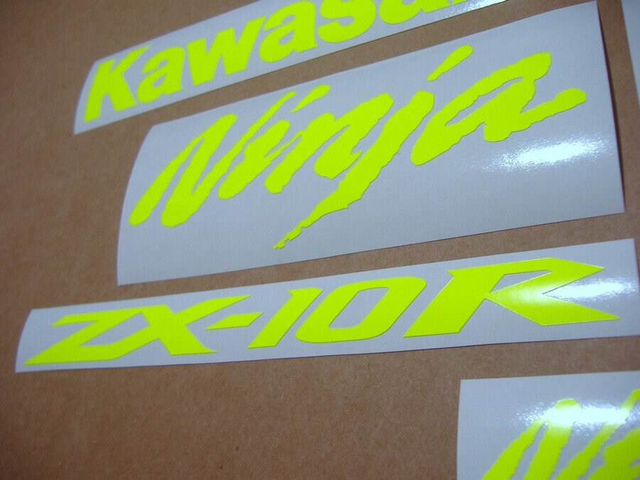 ZX10R or ZX6R Ninja Fluorescent Neon Yellow Custom Decals