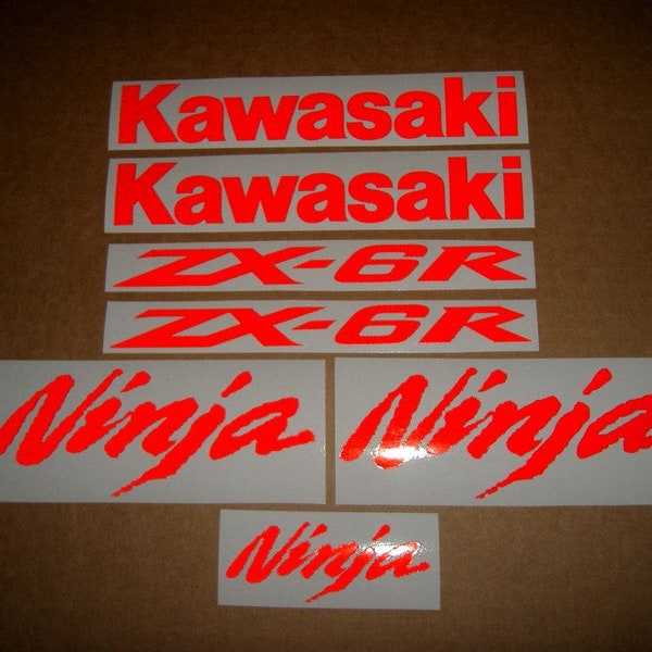 ZX10R or ZX6R ninja custom decals light reflective red stickers set kit customized autocollants graphics adhesives labels pattern logo