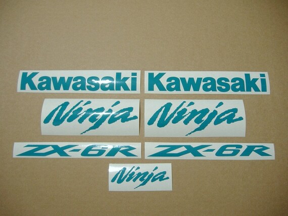 ZX6R or ZX10R Ninja Opal Green Custom Decals Kit Stickers