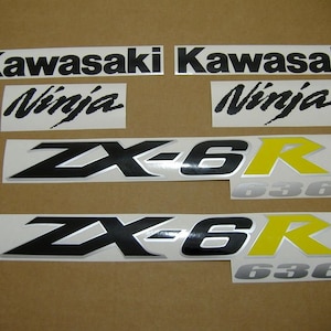 ZX6R 2004 ninja complete stickers kit restoration graphics decals set pegatinas emblems replica reproduction autocollants adesivi pattern