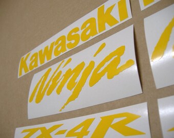 ZX4R ニンジャ ソフトピンク/イエロー カスタムデカール ステッカー