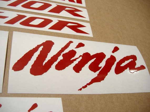 ZX10R or ZX6R Ninja Custom Decals Light Reflective Red