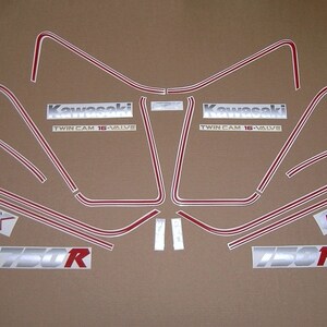 GPX 750R 1986-1987 decals restoration graphics replica stickers set kit reproduction adhesives replacement autocollants pattern