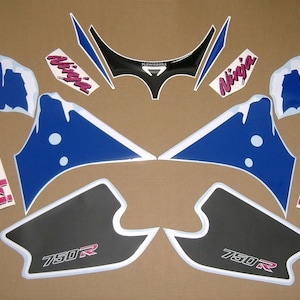 ZXR 750 1993 full aftermarket decals kit restoration graphics replica stickers set reproduction labels replacement pattern restoration mark