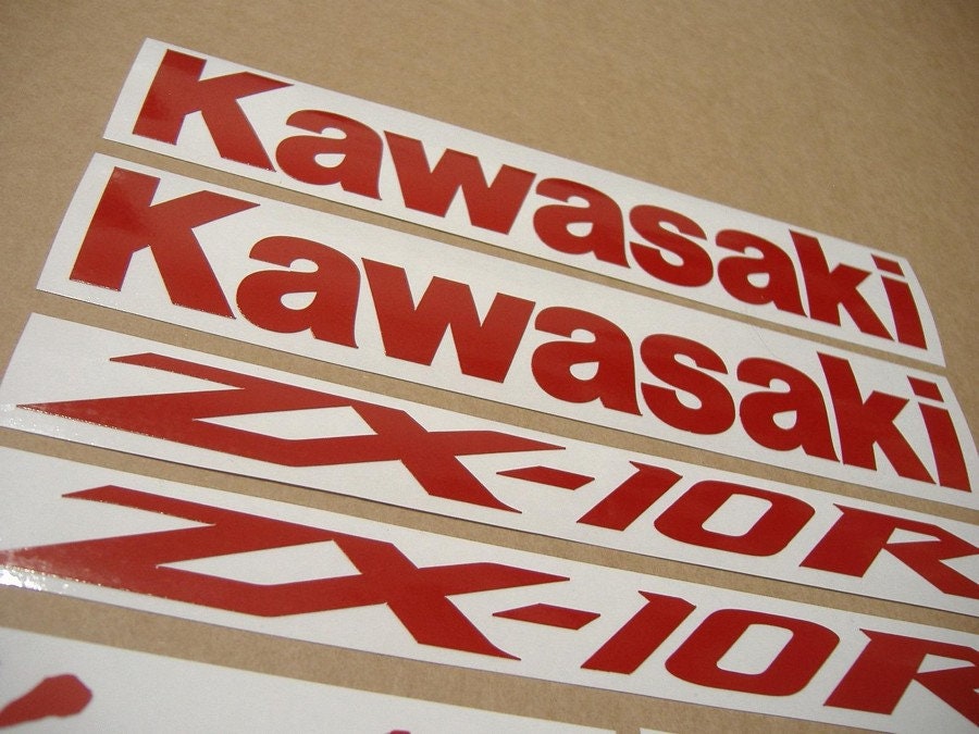 ZX10R or ZX6R Ninja Custom Decals Light Reflective Red