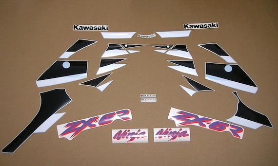 ZX6R Ninja 2001 Complete Aftermarket Decals Set Restoration ZX6R Ninja 2001 Complete Aftermarket Decals Set Restoration