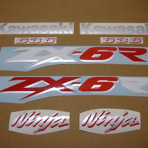 Kawasaki Zx6r 2020 Kawasaki ZX6R 636 Chrome Gold Decals/stickers