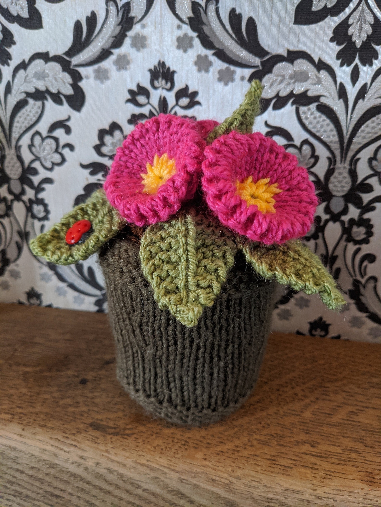 PDF Knitting Pattern Flower Pot Etsy