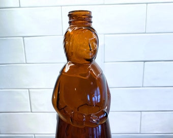Mrs. Butterworth's Syrup Bottle, 11 inch Mrs. Butterworth's Amber Glass Bottle