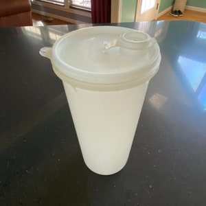 Tupperware White #261-15 Tall Container with Lid and Spout Cover on eBid  United States