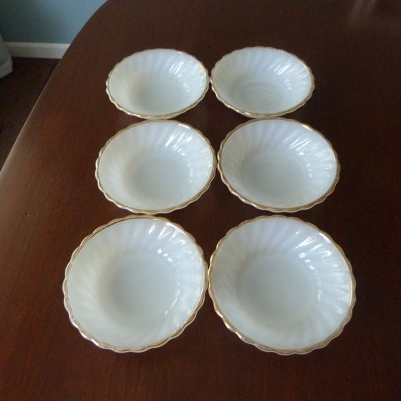 Vintage Anchor Hocking Suburbia Postre Platos Set de 6 Anchor | Etsy México