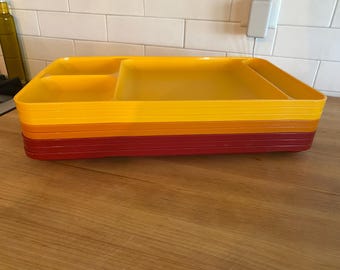 Tupperware #1535 Colorful Lunch/Meal Trays, Cafeteria Style Trays - Sold Separately, 3 Colors Available