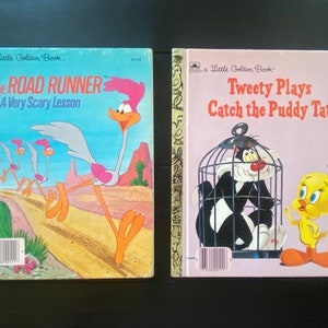Little Golden Books Set of 2 Cartoon Classics:  Road Runner + Tweety & Sylvester