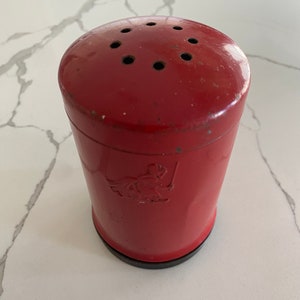 Vintage Old Dutch Cleanser Red Tin Shaker Container