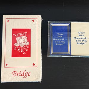 Bridge Set:  Double Deck Bridge Playing Cards + 7 Pads of Bridge Score Sheets