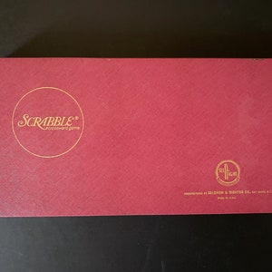 Vintage 1976 Scrabble by Selchow & Righter - Scrabble Crossword Game, Red Box - COMPLETE