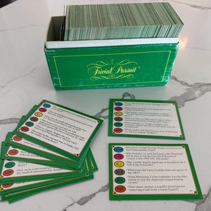 Trivial Pursuit All-Star Sports Edition Subsidiary Card Set (1981) by Selchow & Righter - 1 Box of Trivia Cards