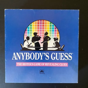 Anybody&#39;s Guess - The Riotous Game of Revealing Clues, a Trivia Board Game  (1990) - COMPLETE