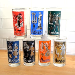 Libbey International High Ball Glass Tumblers - 7 Cities Available - EXCELLENT Condition!!