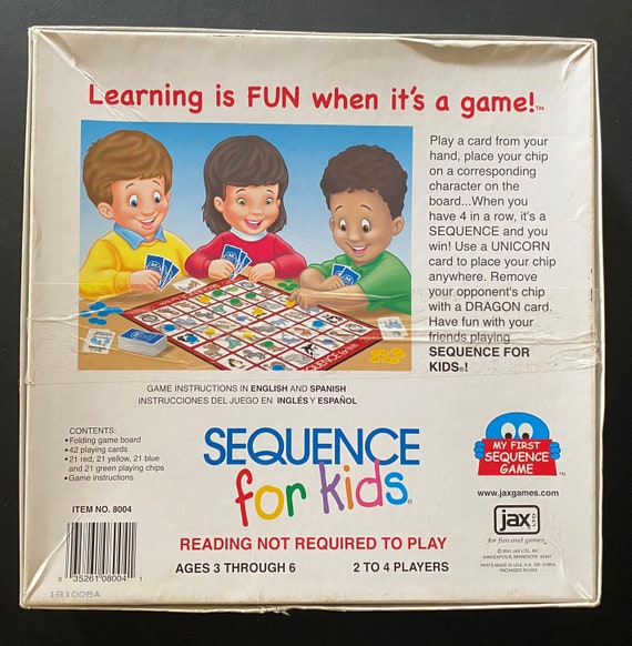 Sequence for Kids Board Game/card Game by Jax Games -  Sweden