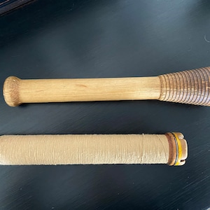 Vintage Wooden Industrial Textile Mill Spools / Bobbins - Set of 2