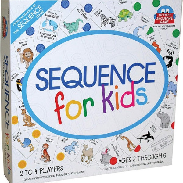 SEQUENCE for Kids - Board Game/Card Game - by Jax Games - COMPLETE *Reading Not Required to Play*