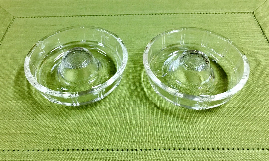 Mckee Glasbake Little Princess Clear Glass Molds, Angle Food Cake Molds