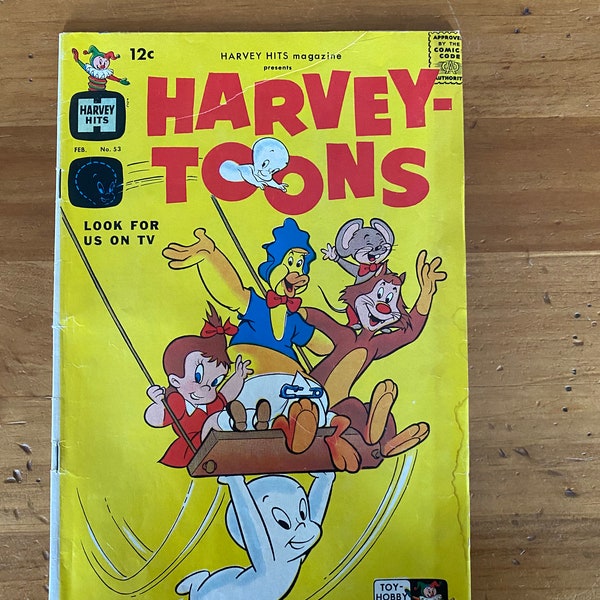 3 Vintage Comic Books:  1x Harvey Toons, 1x Sad Sack (Harvey Comics), 1x Chip 'N' Dale (Dell Comics)